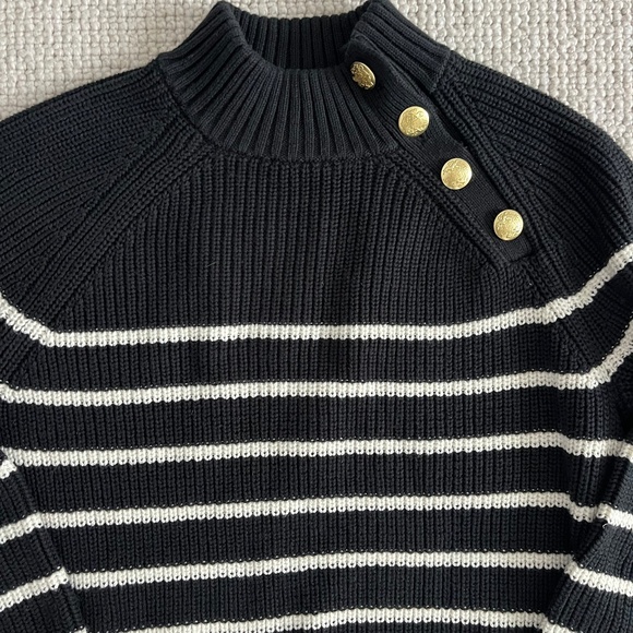 J Crew Navy/White Striped Sweater (S) - Picture 6 of 7